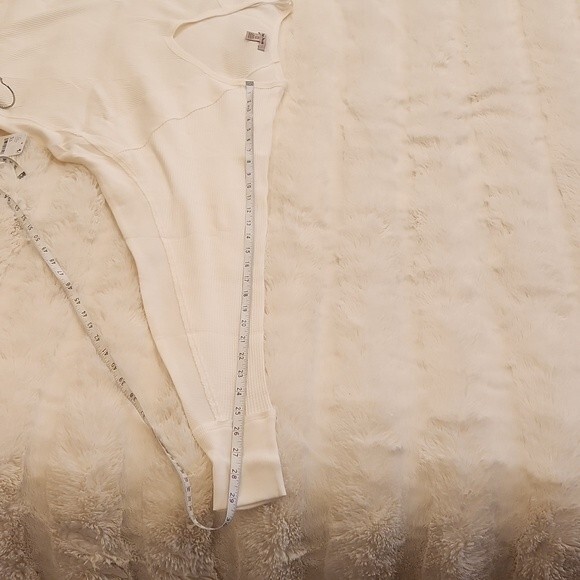 Free People Santa Clara Thermal Shirt Top Long Sleeve White size XS new w… - Picture 16 of 16